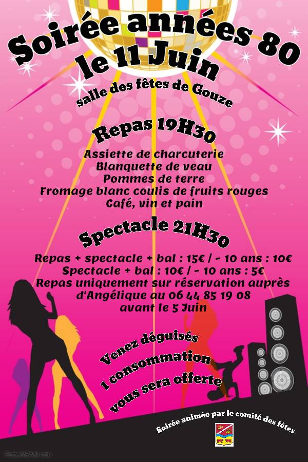 soirée année 80 – le 11 juin 2016